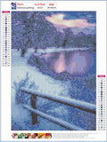 Full Diamond Painting kit - Winter snow scene