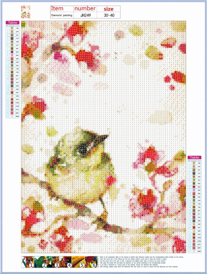 Full Diamond Painting kit - Watercolor bird