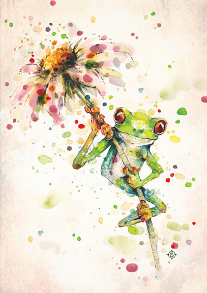 Full Diamond Painting kit - Watercolor frog