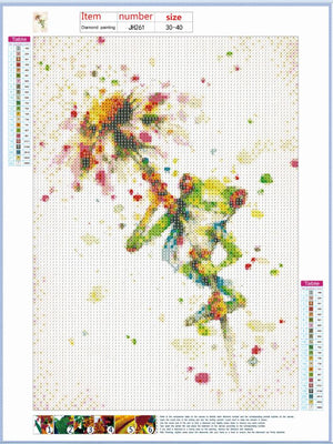 Full Diamond Painting kit - Watercolor frog