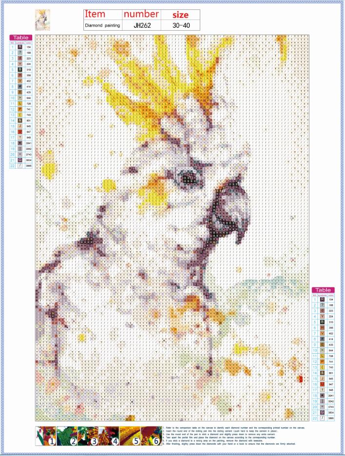 Full Diamond Painting kit - Watercolor parrot