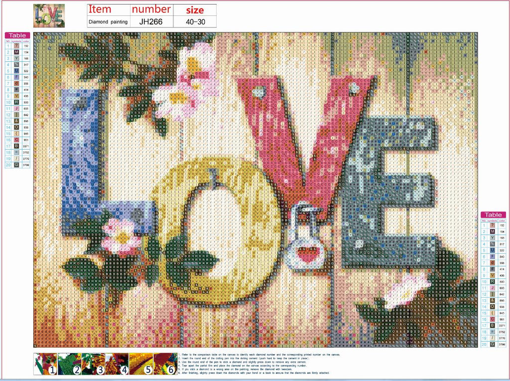 Full Diamond Painting kit - LOVE