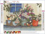 Full Diamond Painting kit - Flowers and birds