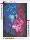 Full Diamond Painting kit - Wolf couple