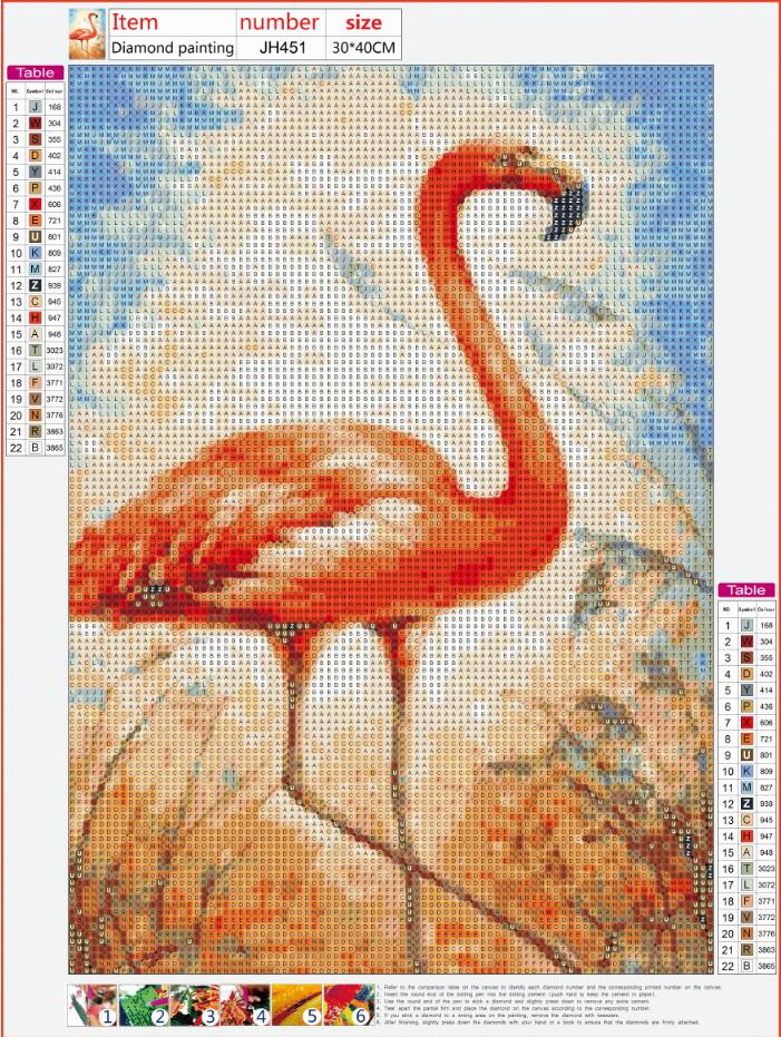 Full Diamond Painting kit - Flamingo