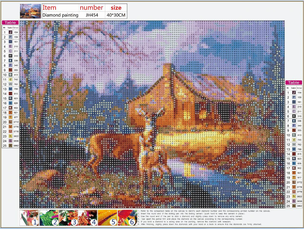 Full Diamond Painting kit - Sika deer