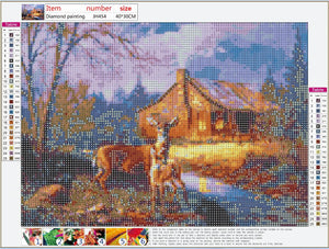Full Diamond Painting kit - Sika deer