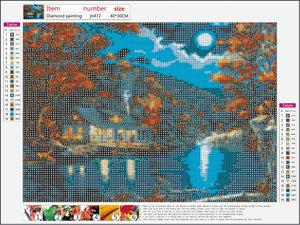 Full Diamond Painting kit - Rural river