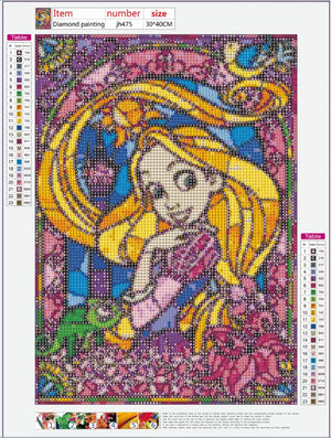 Full Diamond Painting kit - Cartoon princess