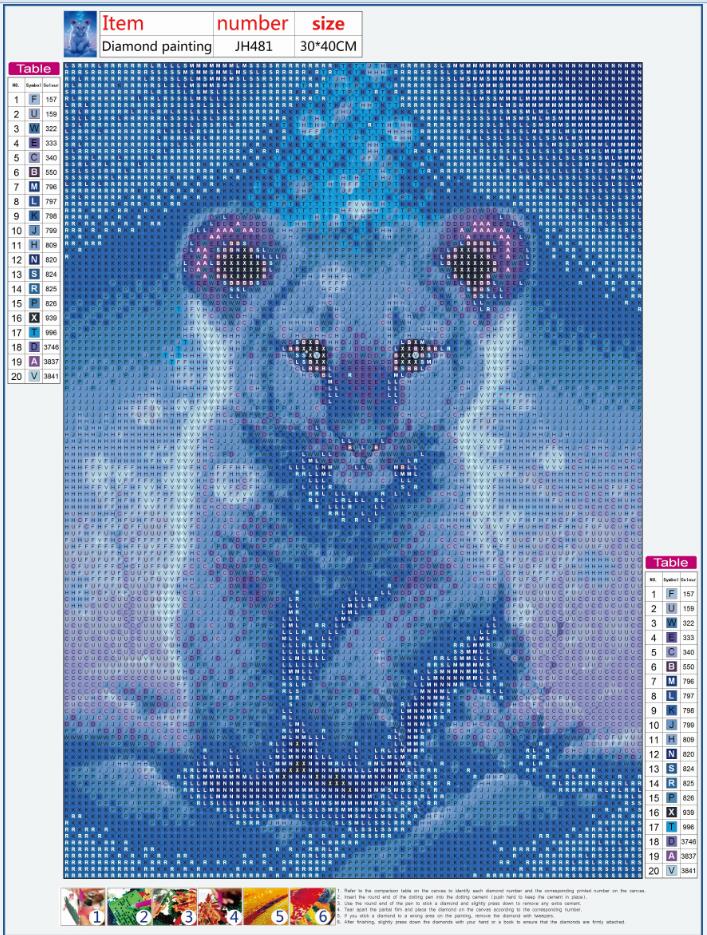 Full Diamond Painting kit - Cute little tiger