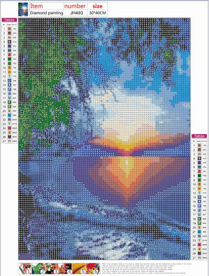 Full Diamond Painting kit - Sunset by the sea