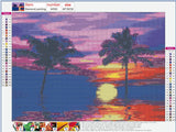 Full Diamond Painting kit - Coconut tree at sea