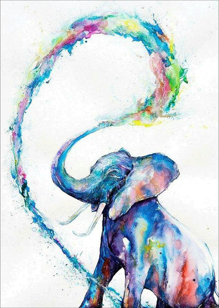 Full Diamond Painting kit - Shiny elephant