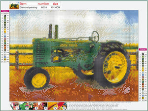 Full Diamond Painting kit - Tractor