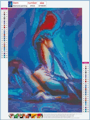 Full Diamond Painting kit - Abstract beautiful woman