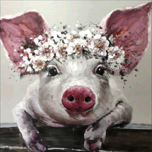 Full Diamond Painting kit - Pig
