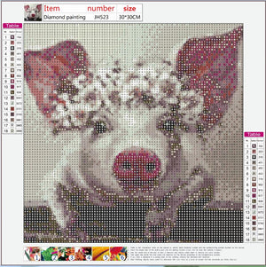 Full Diamond Painting kit - Pig