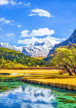 Full Diamond Painting kit - Beautiful snow mountain scenery