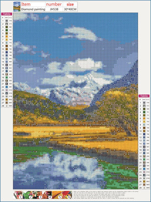 Full Diamond Painting kit - Beautiful snow mountain scenery