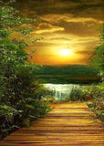 Full Diamond Painting kit - Beautiful lake sunset scenery