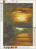 Full Diamond Painting kit - Beautiful lake sunset scenery