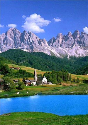 Full Diamond Painting kit - Beautiful snow mountain view