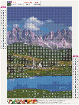 Full Diamond Painting kit - Beautiful snow mountain view