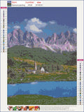 Full Diamond Painting kit - Beautiful snow mountain view