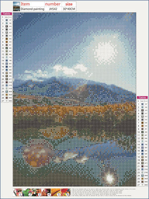 Full Diamond Painting kit - Beautiful snow mountain scenery