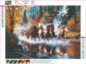 Full Diamond Painting kit - Horse herd