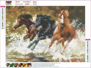 Full Diamond Painting kit - Horse herd