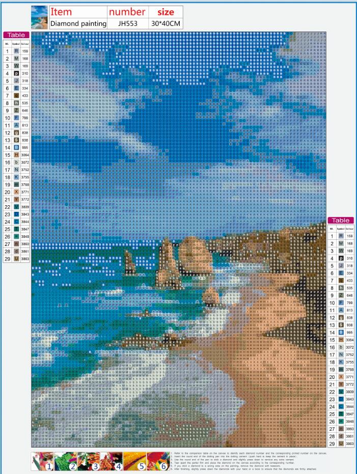Full Diamond Painting kit - Magnificent seaside view