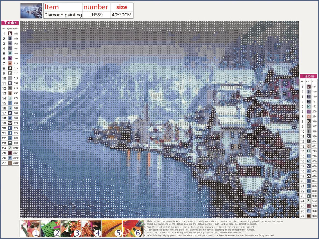 Full Diamond Painting kit - Beautiful winter landscape