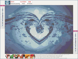 Full Diamond Painting kit - Water drop heart