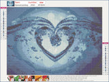 Full Diamond Painting kit - Water drop heart