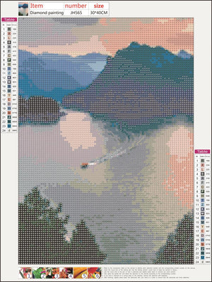 Full Diamond Painting kit - Beautiful lake and mountains