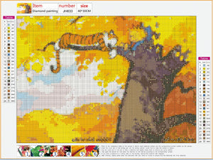 Full Diamond Painting kit - Calvin and hobbes