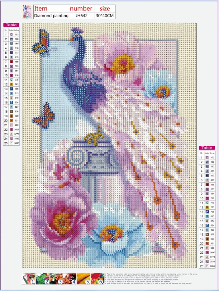 Full Diamond Painting kit - Beautiful peacock