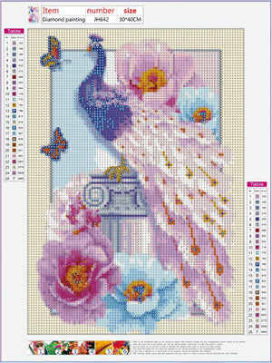 Full Diamond Painting kit - Beautiful peacock