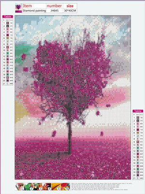 Full Diamond Painting kit - Heart tree