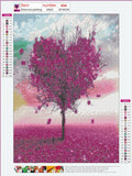 Full Diamond Painting kit - Heart tree
