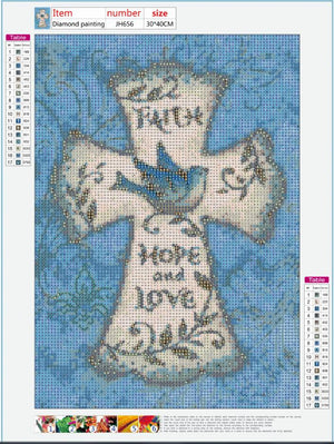 Full Diamond Painting kit - Hope and Love