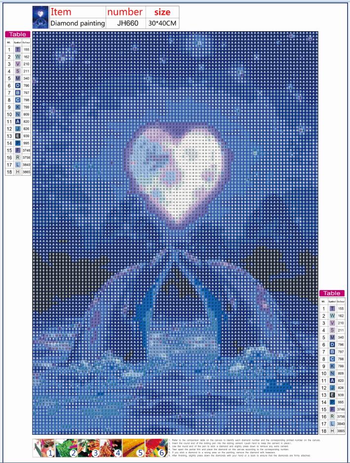 Full Diamond Painting kit - Dolphins in love