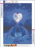 Full Diamond Painting kit - Dolphins in love