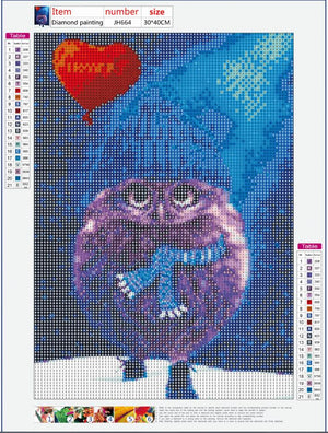 Full Diamond Painting kit - Cute owl