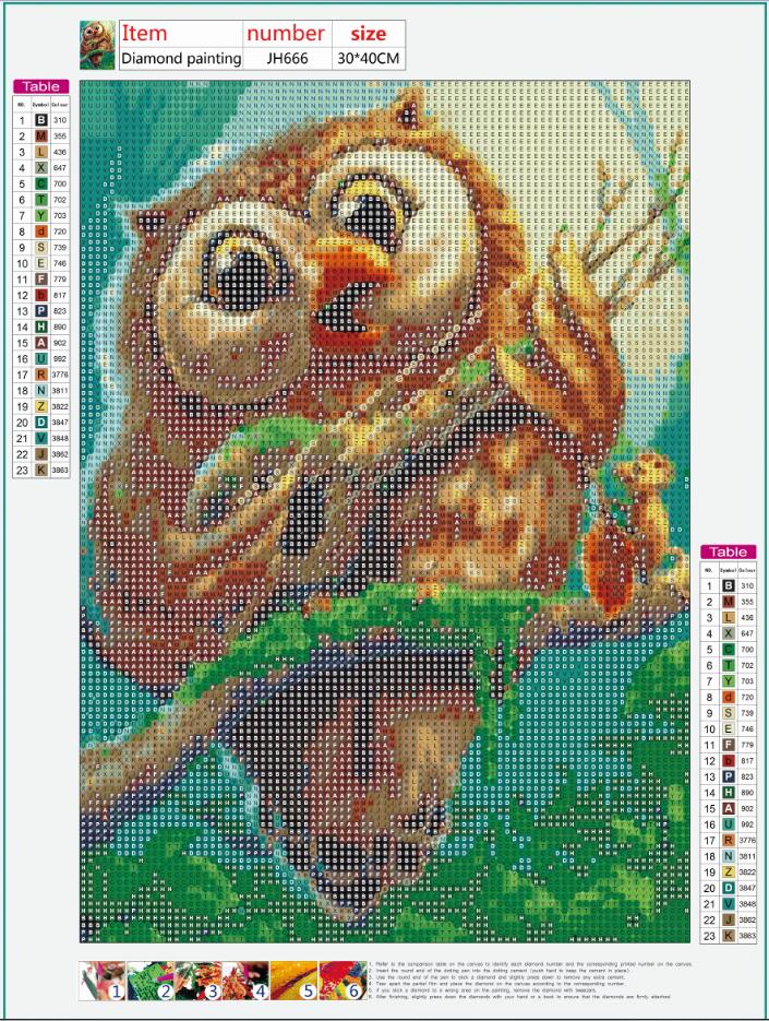 Full Diamond Painting kit - Cute owl