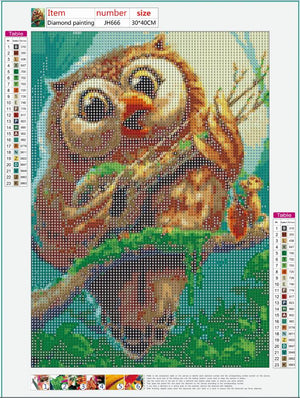 Full Diamond Painting kit - Cute owl