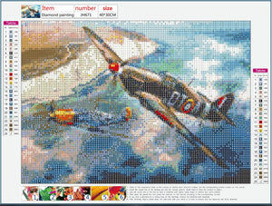 Full Diamond Painting kit - Military aircraft
