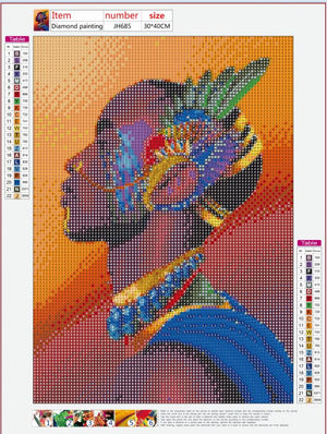 Full Diamond Painting kit - Beautiful african man
