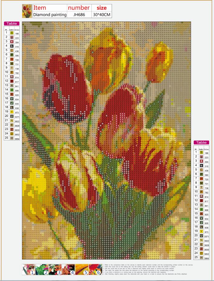 Full Diamond Painting kit - Beautiful flowers